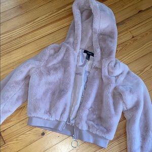 Fuzzy Cropped Jacket